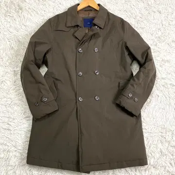 새상품급 g-stage 다운 코트 더블 브레스트 체스터 카키 48