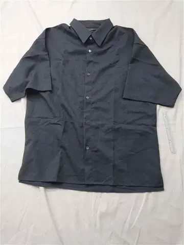 클레일 CLEL 반팔 오픈 카라 셔츠 네이비 계열 남성용 M