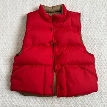 새상품급 BEAMSBOY 다운 베스트 리버서블 red