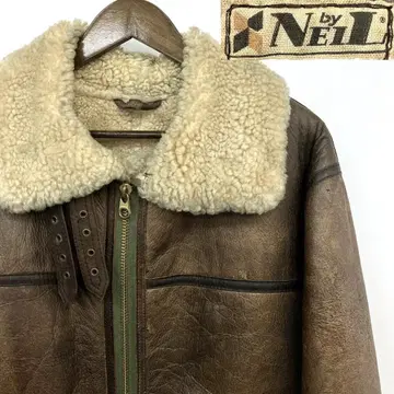 by NEIL 무스탕 B-3 플라이트 자켓 양가죽 보머 자켓