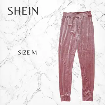 쉬인 화려한 벨로아 허리밴딩 스트레치 조거 팬츠 M 가을/겨울