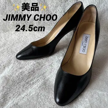 새상품급 JIMMY CHOO 지미추 펌프스 가죽 24.5cm