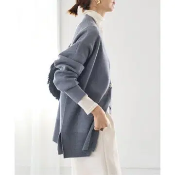 IENA 슈퍼 파인 스무스 판초 가디건 그레이