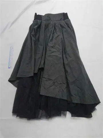 이토미 비대칭 샤샤 스커트 블랙 계열 XS 여성용