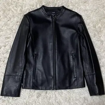 [컨디션 최상] 23구 노카라 가죽 자켓 양가죽 32 블랙 XXS 상당