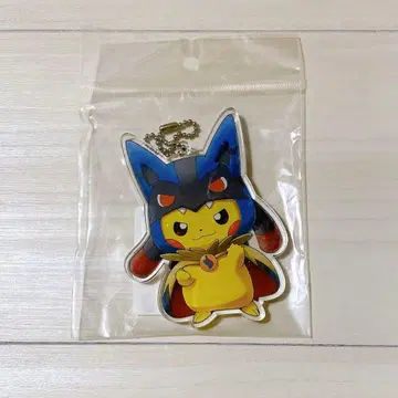 포켓몬 다이컷 아크릴 참 메가 루카리오 판초를 입은 피카츄