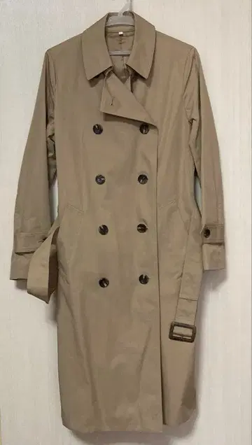 MUJI 베이지 더블 트렌치코트