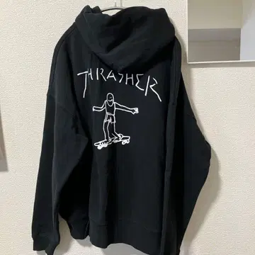 THRASHER 블랙 후드티 S 사이즈