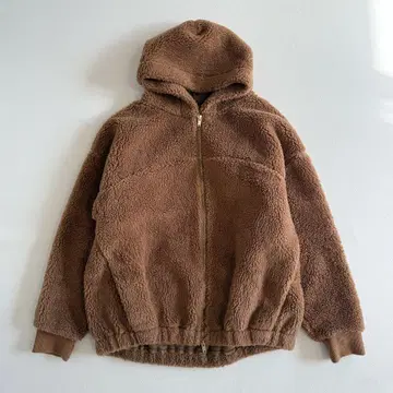 새상품급 두지엠 클라세 보아 후드 부착 후드티 카멜 블루종 브라운