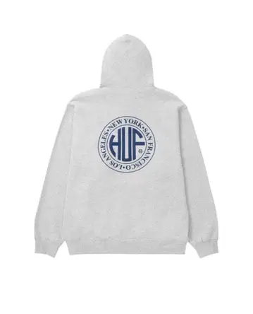 HUF 그레이 후드 부착 후드티