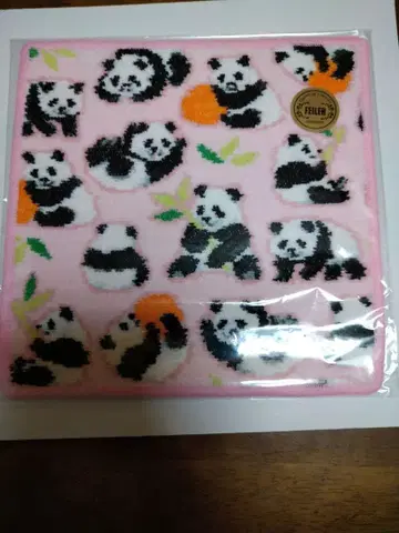 미사용 새상품 FEILER 페이러 손수건 코로코로 팬더 핑크