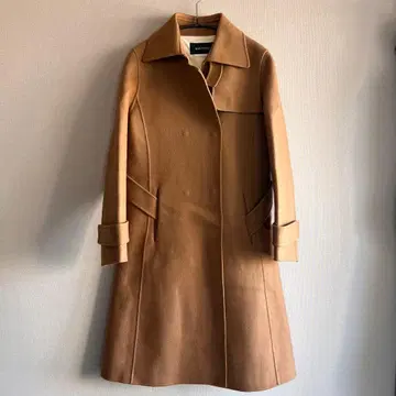 투모로우랜드 MACPHEE 베이지 카멜 롱 코트 트렌치