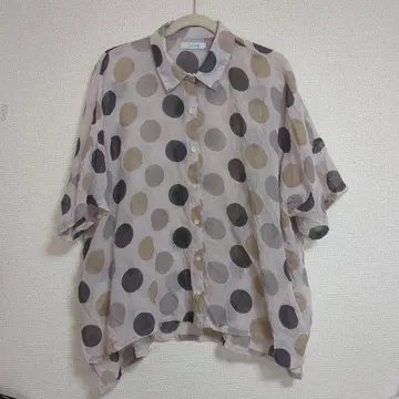 가격 협상 가능 Colork 물방울 패턴 반팔 셔츠