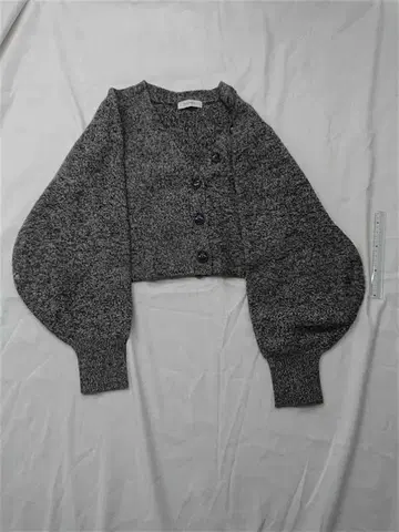 페이지 보이 벌룬 슬리브 가디건 그레이 계열 여성용