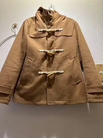 80' 베이지 더플 코트 울 혼방