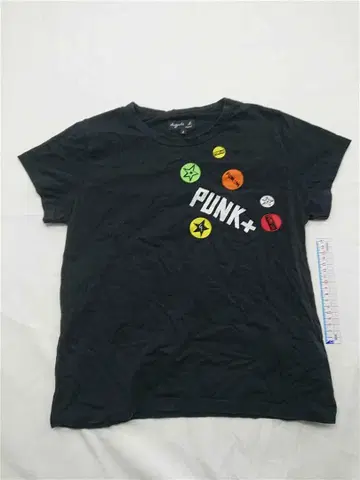 에네스베 프린트 T셔츠 블랙 계열 남성용 사이즈 3