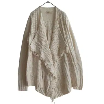 홀리스터 가디건 볼레로 아이보리 니트 M A라인 루즈핏