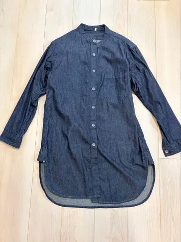 Johnbull 어태치먼트 코튼 긴팔 셔츠 S 다크 블루