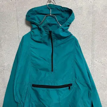 L.L.BEAN 90s USA제 아노락 나일론 풀오버 그린 L