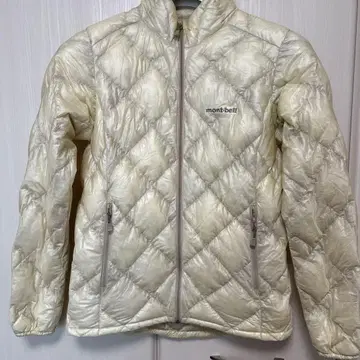 mont-bell 퀼팅 다운 자켓 크림색 M