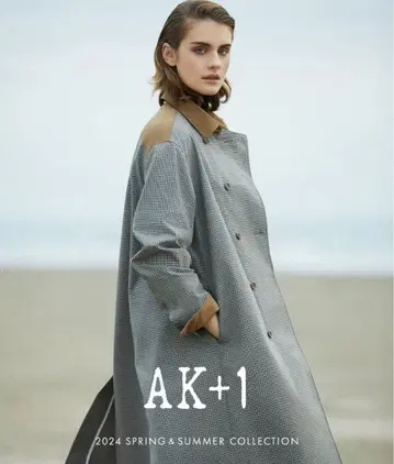 AK+1 에이케이원 글렌체크 코트