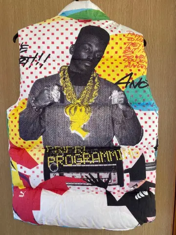 레어 PUMA x BDK (빅 대디 케인) 프린트 리버서블 다운 베스트