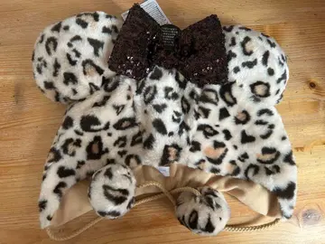 디즈니 팬캡 미니 레오파드 무늬 브라운 브라운