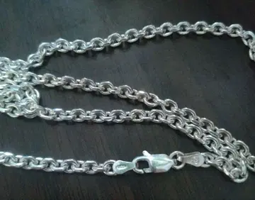 실버 925 약 40cm 3.5mm 팥 체인 목걸이 각인