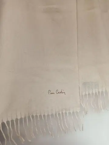 Pierre Cardin 프린지 머플러 크림