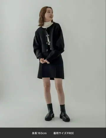 mystic 맨투맨 같은 돌먼 숏 가디건 스트레치 스커트