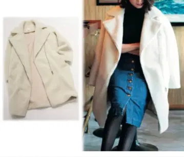 TODAYFUL 투디풀 보아 롱 코트 38 아이보리