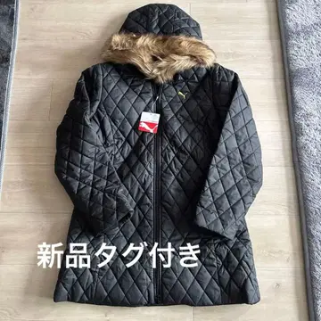 새상품 Puma 퀼팅 패딩 자켓 블랙 다운 여성용 L