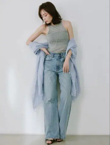 anuans 와이드 레그 데님