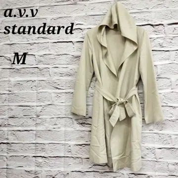 아베베 [ M ] 후드 부착 가운 코트 트렌치코트 베이지