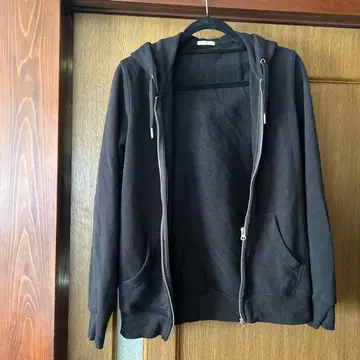 블랙 집업 후드티