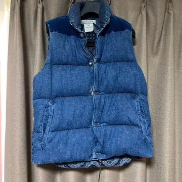 REMI RELIEF 데님 블루 퀼팅 다운 베스트