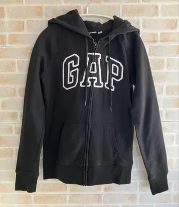 GAP 집업 후드티 블랙 화이트 택 XXS