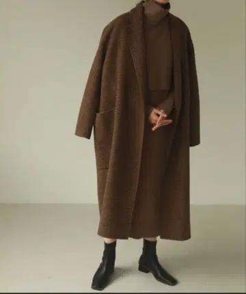 투데이풀 오버 체크 코트