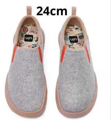 [UIN] 통굽 데크 슈즈 슬립온 여성용 24cm