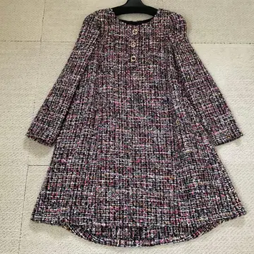 Ruby rivet 트위드 원피스 크리스마스 파티