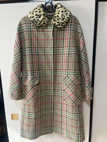 캐스키드슨 체크 무늬 코트