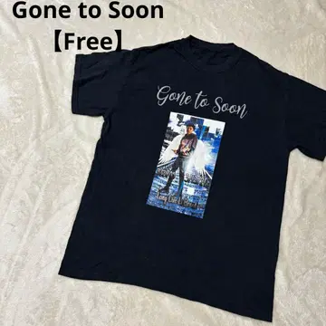 Gone to Soon [ Free ] 블랙 반팔 T셔츠 그래픽 프린트