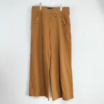 FRAMeWORK 골드 버튼 마린 와이드 팬츠 38 베이지 일본제