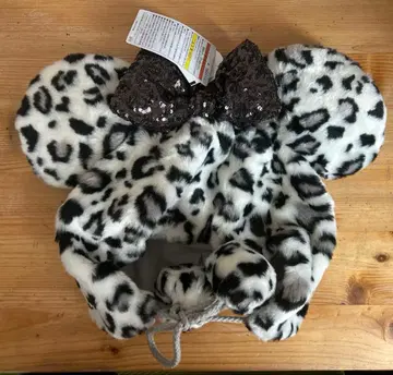 디즈니 팬캡 미니 레오파드 무늬 화이트 블랙 그레이 화이트