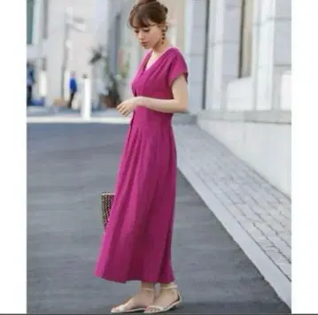 URBANRESEARCH 롱 플레어 린넨 가운 원피스 어반 리서치