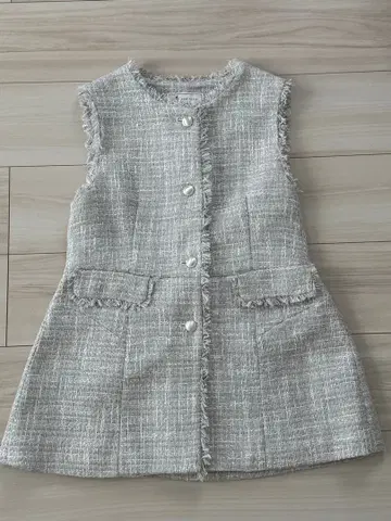 [컨디션 최상] 로페피크닉 트위드 베스트 라이트 그레이