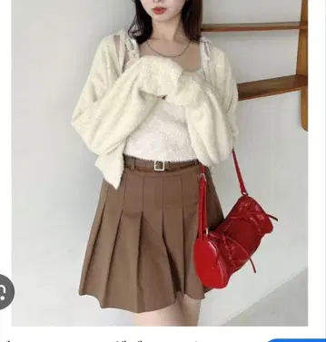 더블린 더블 벨트 미니 스커트