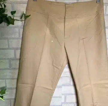 [ FAIRY ] 페어리 슬랙스 팬츠 L 베이지 캐주얼 스트레이트