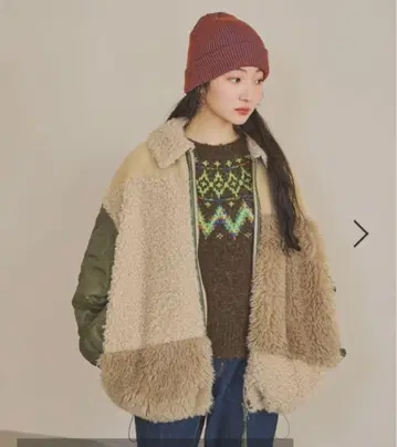 니코앤드 패치워크 보아 블루종