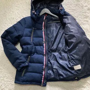 빔즈 다운 자켓 L 트리코 페더 네이비 후드 탈부착 가능